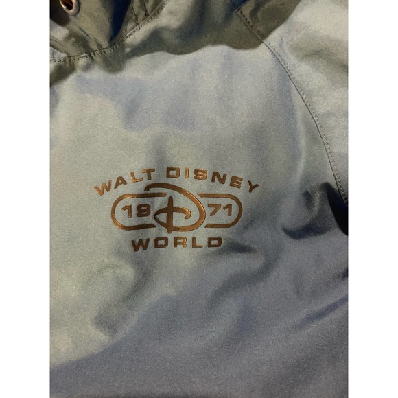 Walt Disney World Full Zip Hoodie Windbreaker Rain Jacket Blue & Gray Size M - Picture 12 of 16